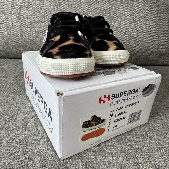 Supers Leopard Print Velvet Toddler Sneaker - Picture 4 of 5